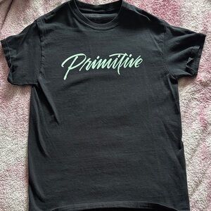Primitive Black Tee with Mint Script